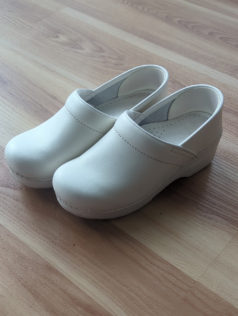 Dansko White Slip-On Clog Shoes